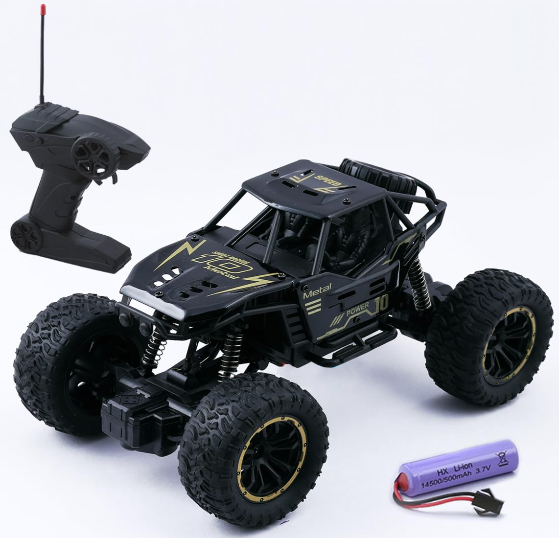 Happy child playing outdoors with Baby and Fur ThunderClimb RC Monster Truck, ideal gift for birthdays and special occasions.