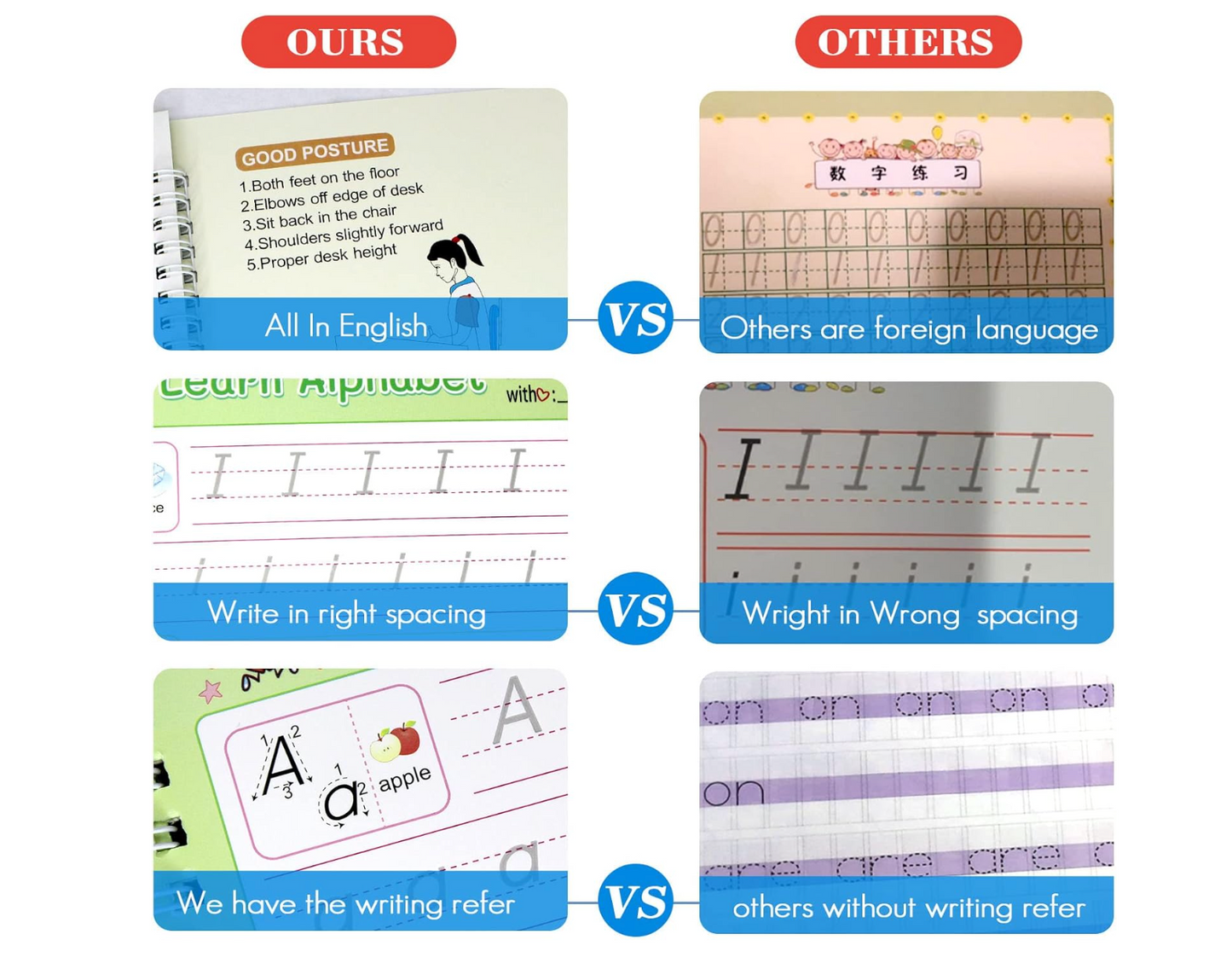 Baby and Fur reusable writing copybook gift set for preschoolers promoting early learning, writing, and drawing skills.