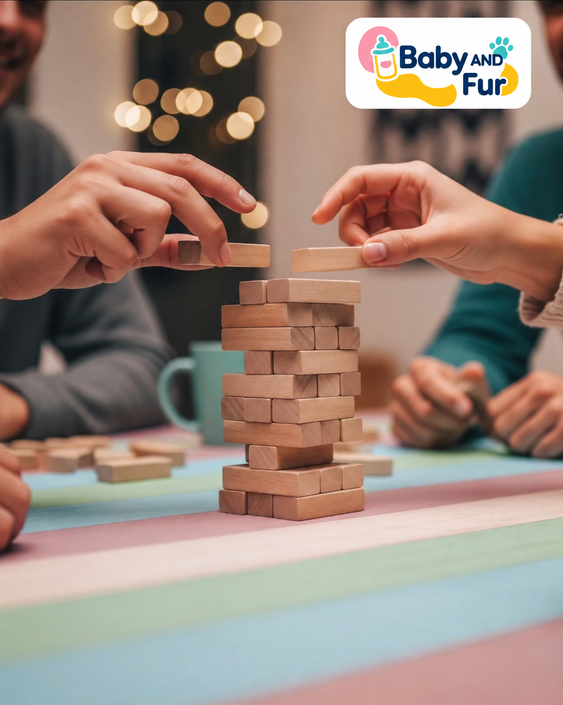 Small movements create hands-on learning opportunities. The Baby And Fur wooden block balancing game encourages children to consider their next move, control their hands and observe cause and effect. An engaging fine motor activity and educational wooden toy for practising patience, concentration and logical thinking through play.