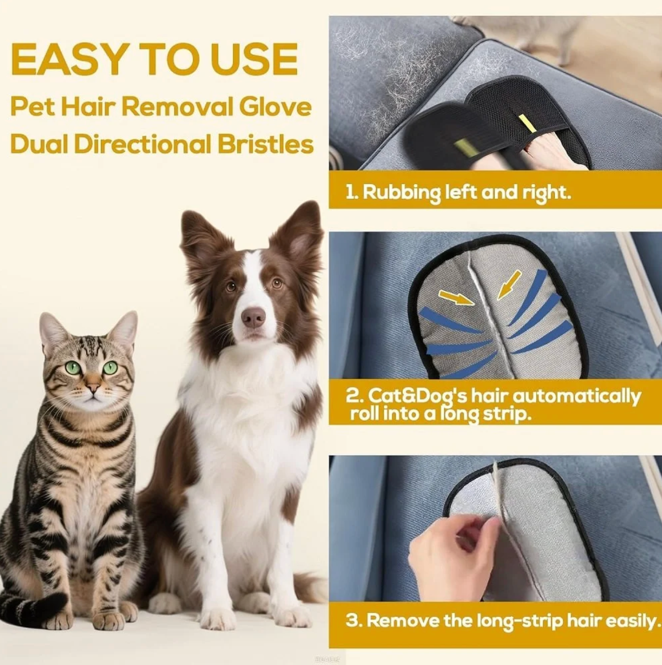 Pet parent using Baby and Fur grooming gloves during bath time for thorough shampooing and water-resistant washing