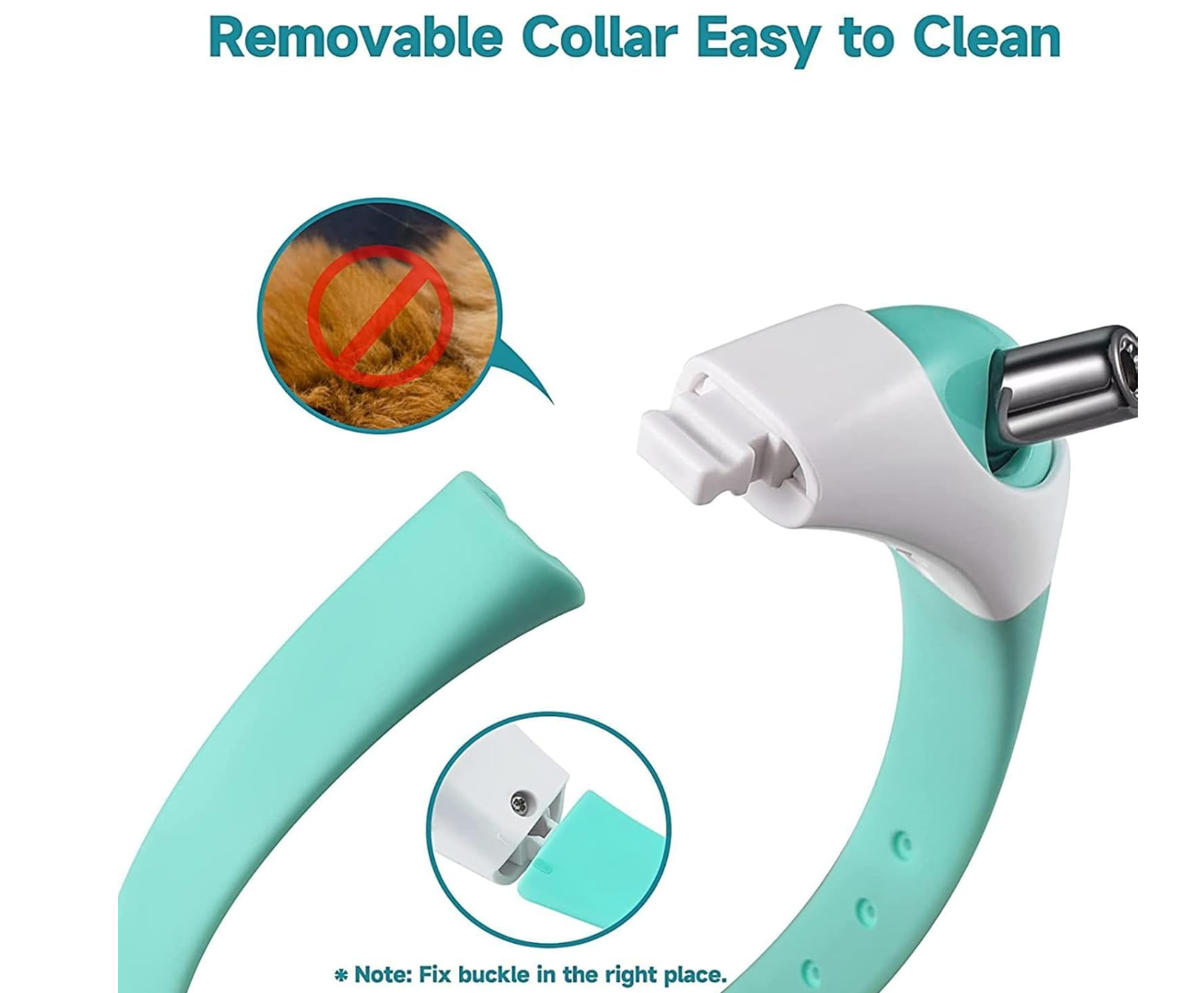 Baby and Fur cat collar safety features highlighting non-toxic PC TPC materials, lightweight 1oz design, and washable construction