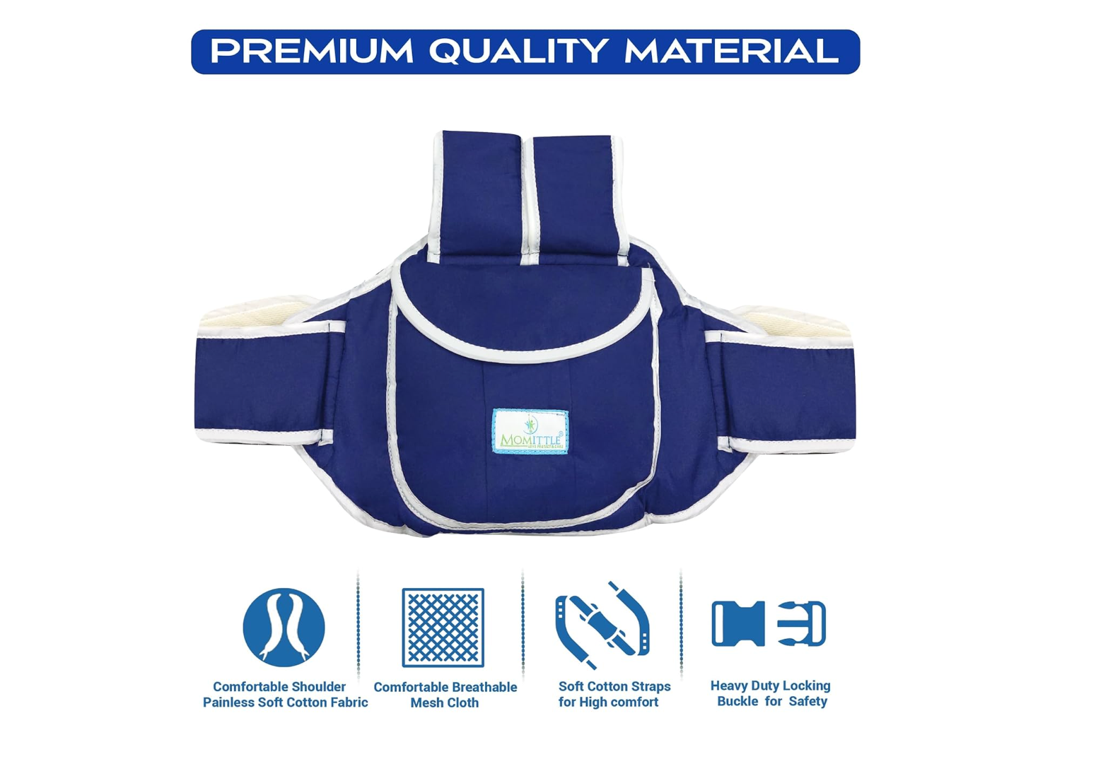 Adjustable strap and strong buckle of Baby And Fur baby bike safety belt for secure riding