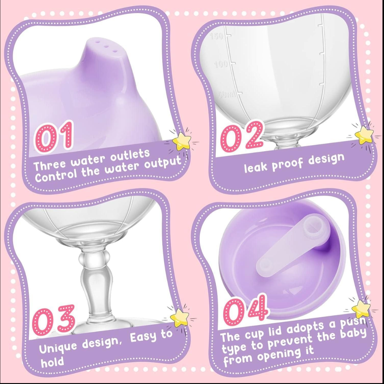 Baby And Fur Goblet Sippy Cup designed for baby parties and mealtime fun – stylish and safe plastic stemware for kids