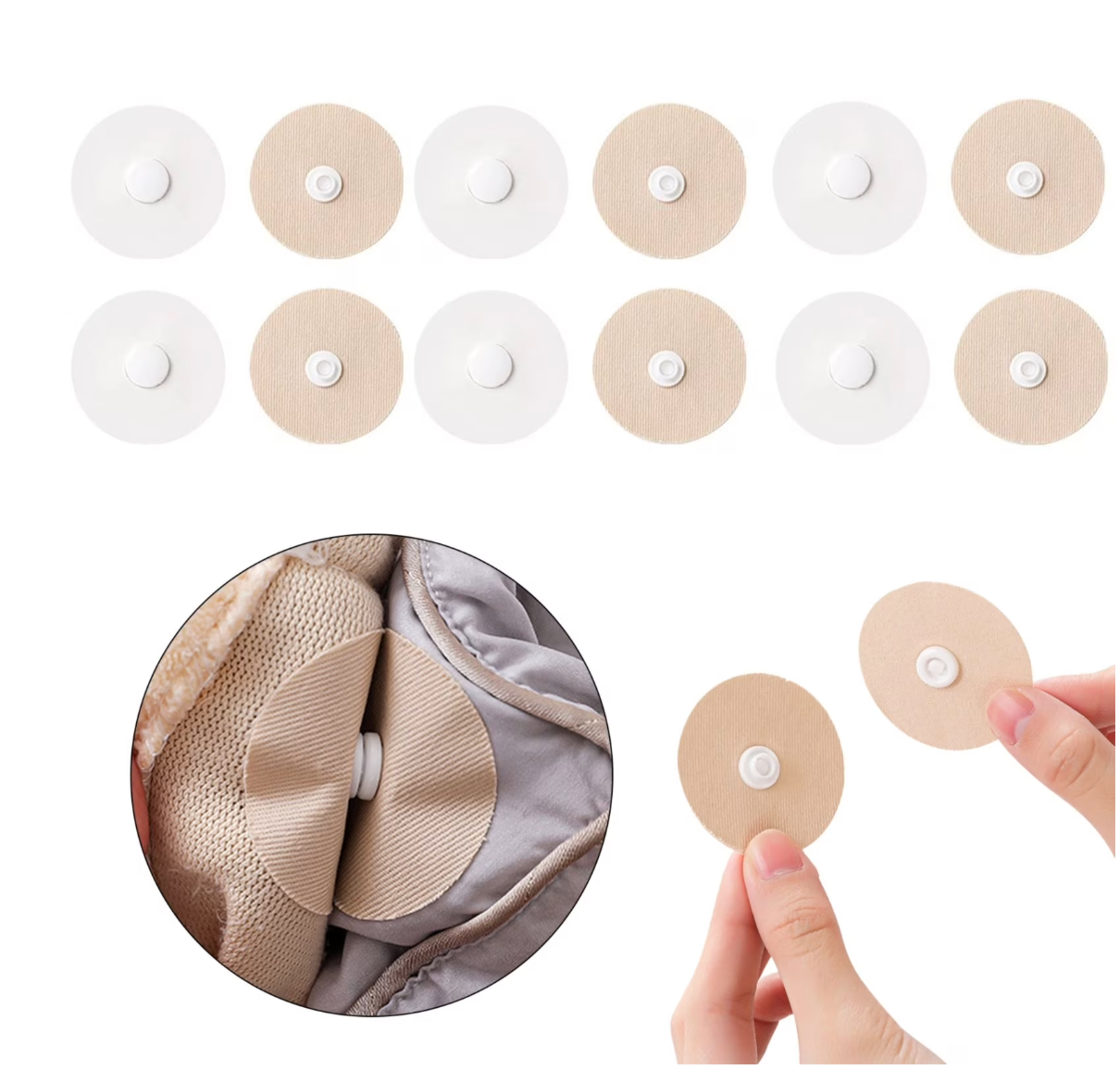 Baby And Fur reusable fixing gripper button used for holding curtains or bedsheets without drilling