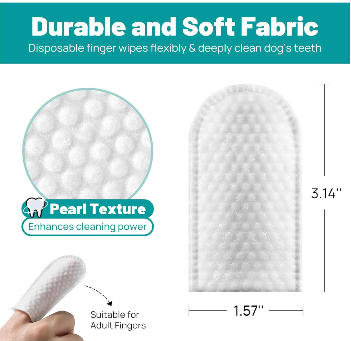 Baby and Fur gentle and effective dental wipes for dogs and cats, ensuring cleaner teeth and healthier gums.