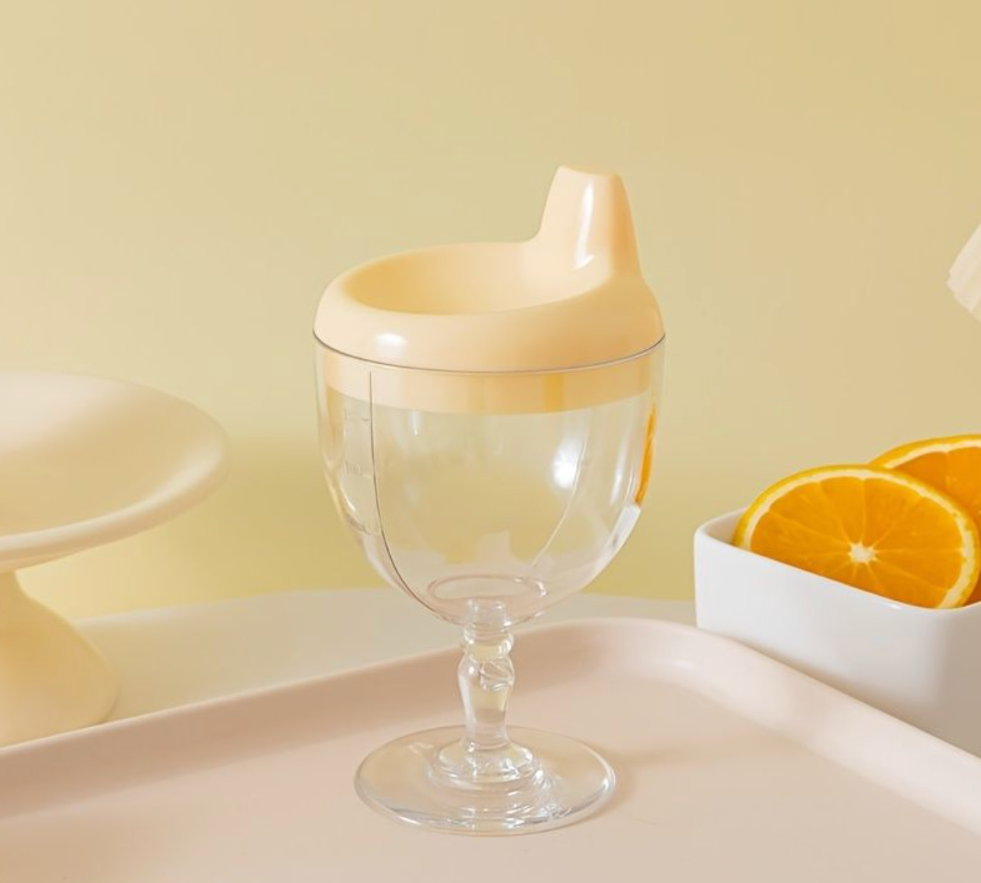 Baby And Fur Goblet Sippy Cup for Toddlers – Spill-proof baby wine glass made of BPA-free plastic for safe and fun drinking