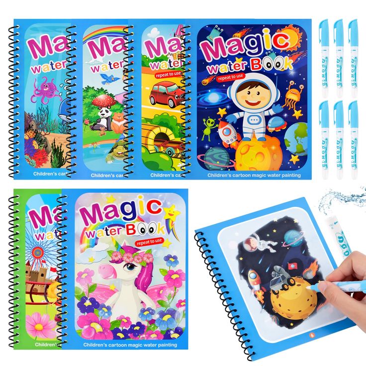 Mother and child enjoying Baby And Fur reusable magic water coloring doodle book together