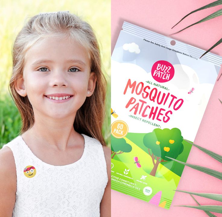 Front view of Baby And Fur mosquito repellent patches packaging showing safe and natural formulation