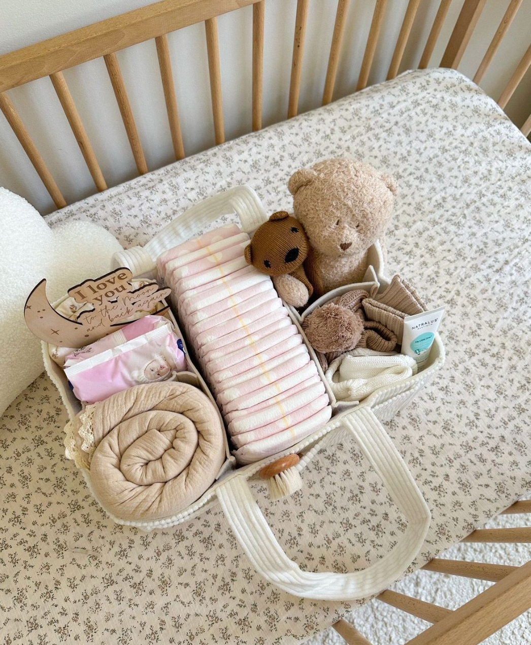 Soft and sturdy polyester felt texture of Baby And Fur Nursery Storage Basket with fine detailing