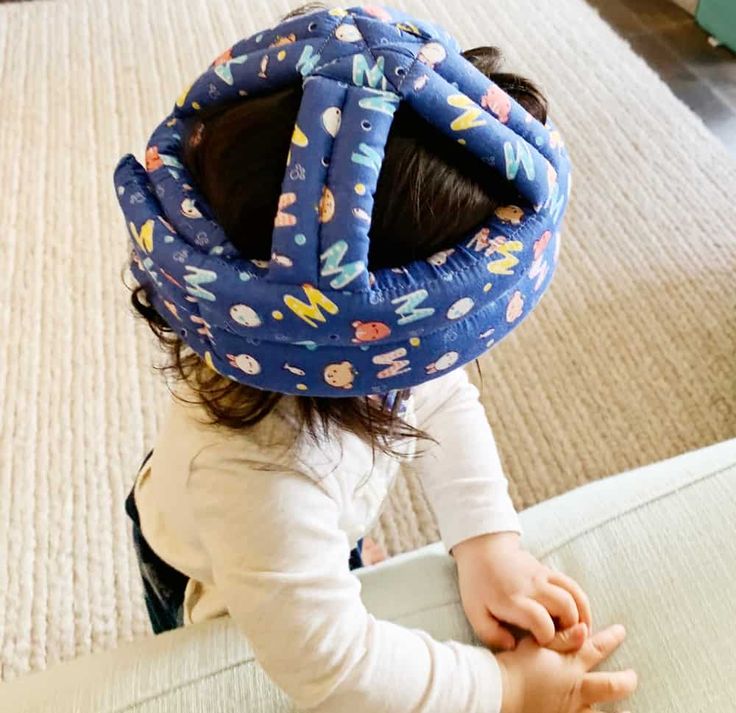 Lightweight breathable baby bump protection helmet cap from Baby and Fur for sweat-free comfort