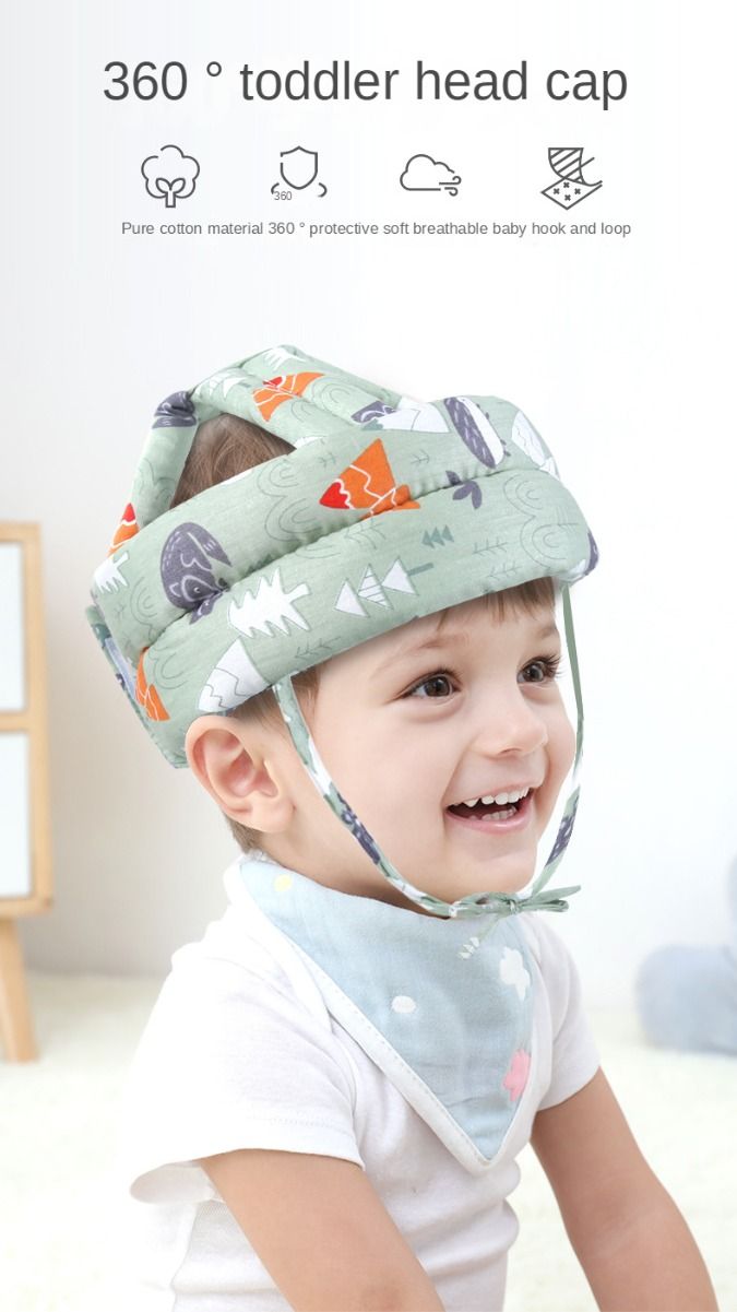 Baby and Fur anti-fall safety helmet for crawling and walking, 360° cushioned head protector for infants
