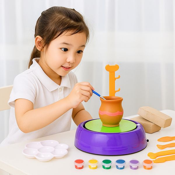 DIY clay modeling and pottery making machine from Baby and Fur that boosts brain growth, creativity, fine motor skills, and solo learning