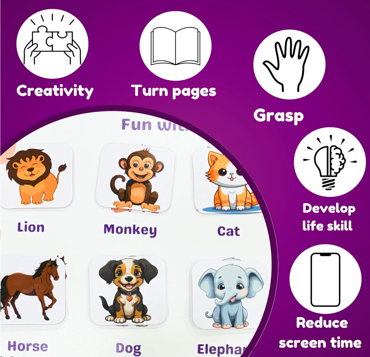 Interactive Learning Binder for Kids – Montessori Educational Toy for Early Brain Development