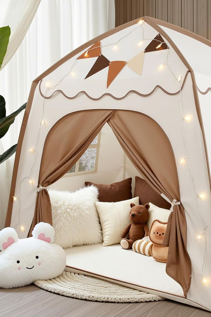 Baby and Fur kids twinkle play tent for indoor and outdoor adventures, perfect portable playhouse for imaginative self-play