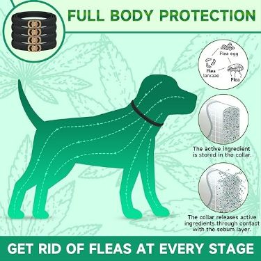non-greasy, allergy-free, skin-safe flea and tick collar for dogs and cats with essential oil diffusion, Baby and Fur