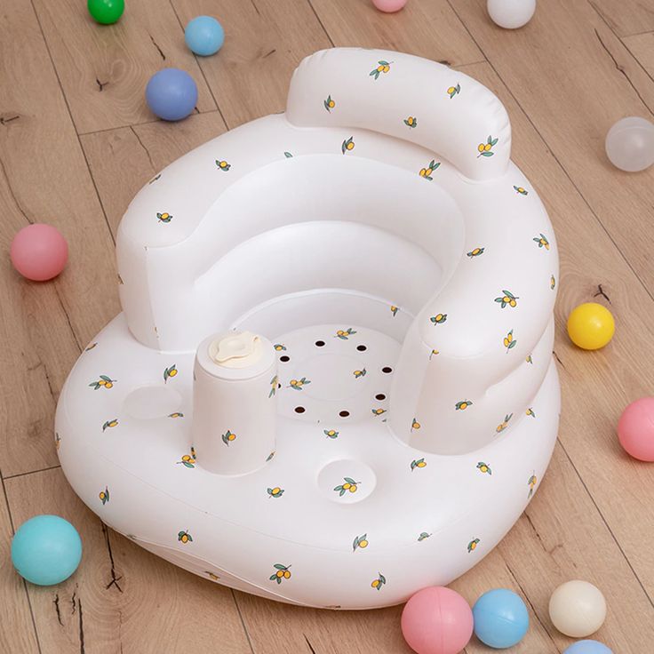 Baby and Fur portable inflatable baby chair for infants and toddlers, lightweight sitting support seat easy to store and carry